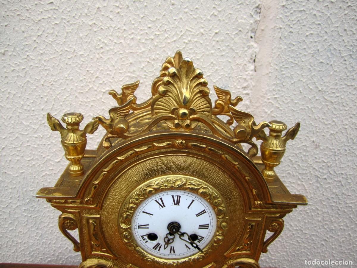 Relojes de carga manual: Reloj de bronce fundido, estilo imperio, frances - Foto 3