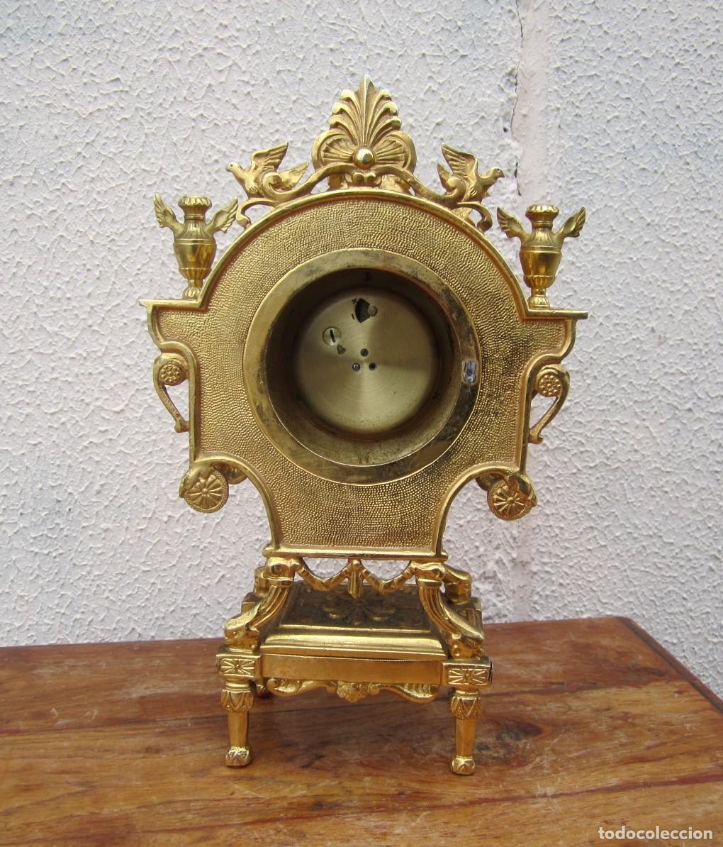 Relojes de carga manual: Reloj de bronce fundido, estilo imperio, frances - Foto 8