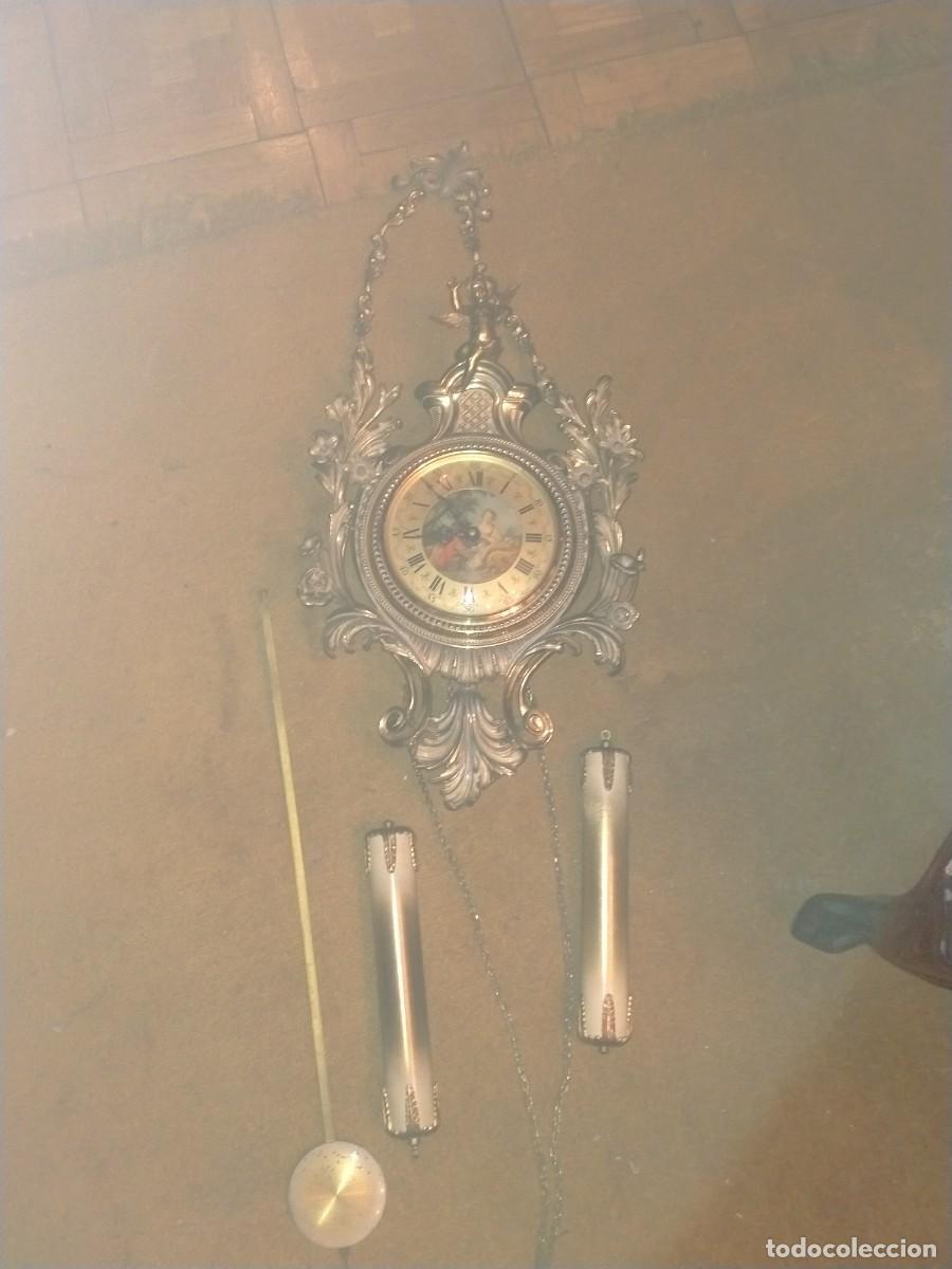 Relojes de carga manual: RELOJ DE PARED BRONCE FUNCIONANDO - Foto 1
