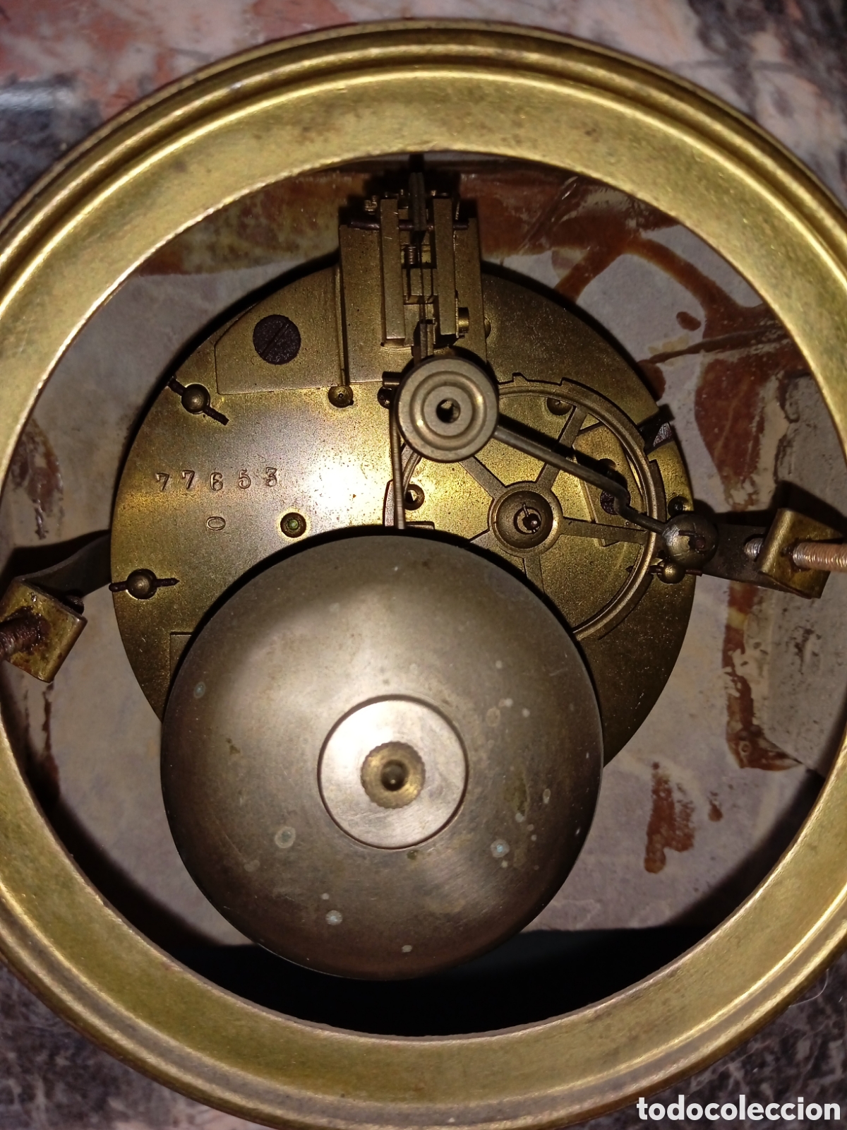 Relojes de carga manual: Reloj m&aacute;rmol mesa art deco - Foto 5