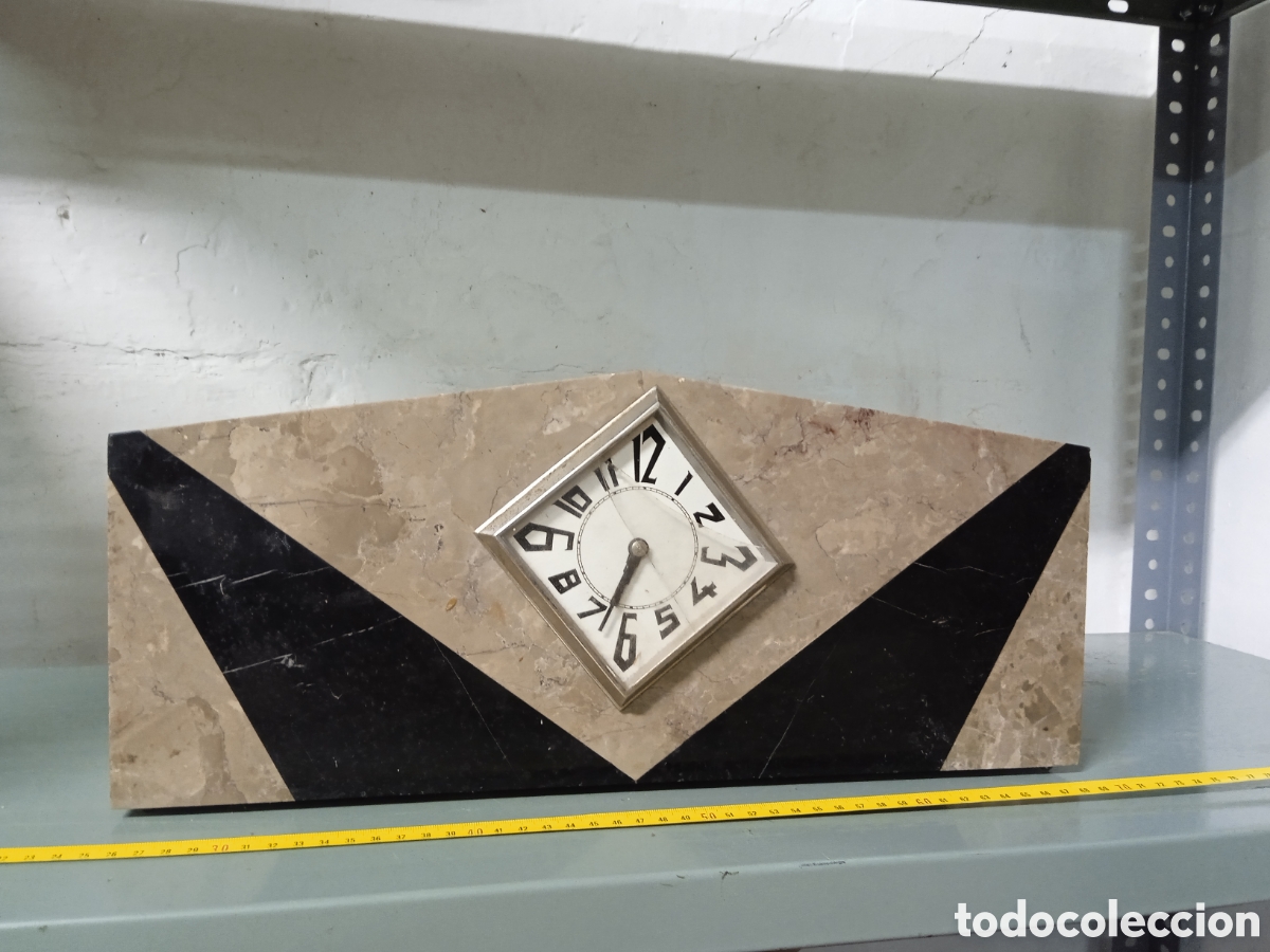 Relojes de carga manual: Reloj m&aacute;rmol art deco restaurar - Foto 1