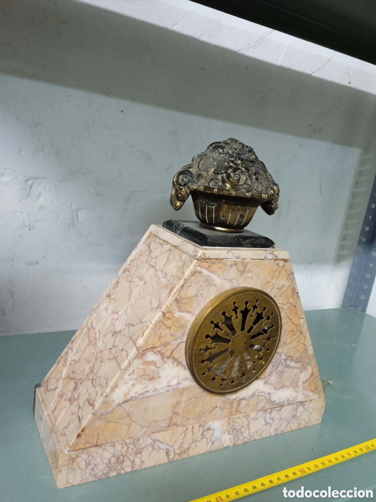 Relojes de carga manual: Reloj m&aacute;rmol art deco restaurar - Foto 3