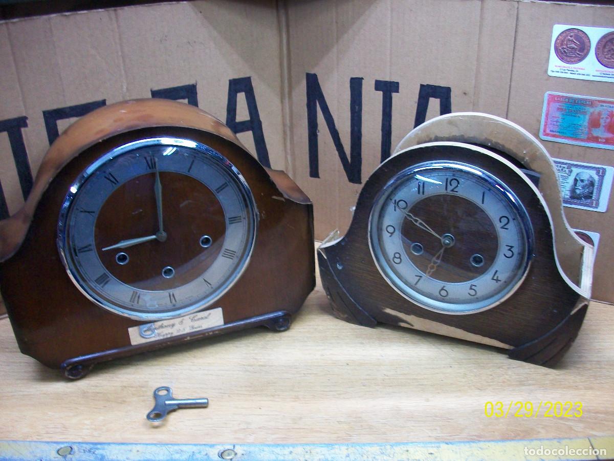 Relojes de carga manual: LOTE DE 2 RELOJES-CARRILLON-SMITHS - Foto 1