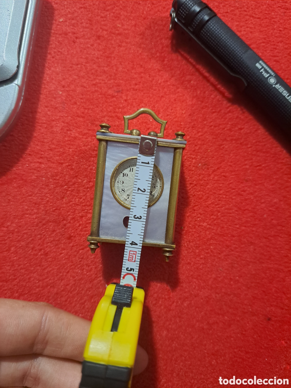 Relojes de carga manual: Reloj de sobremesa de n&aacute;car y bronce - Foto 5