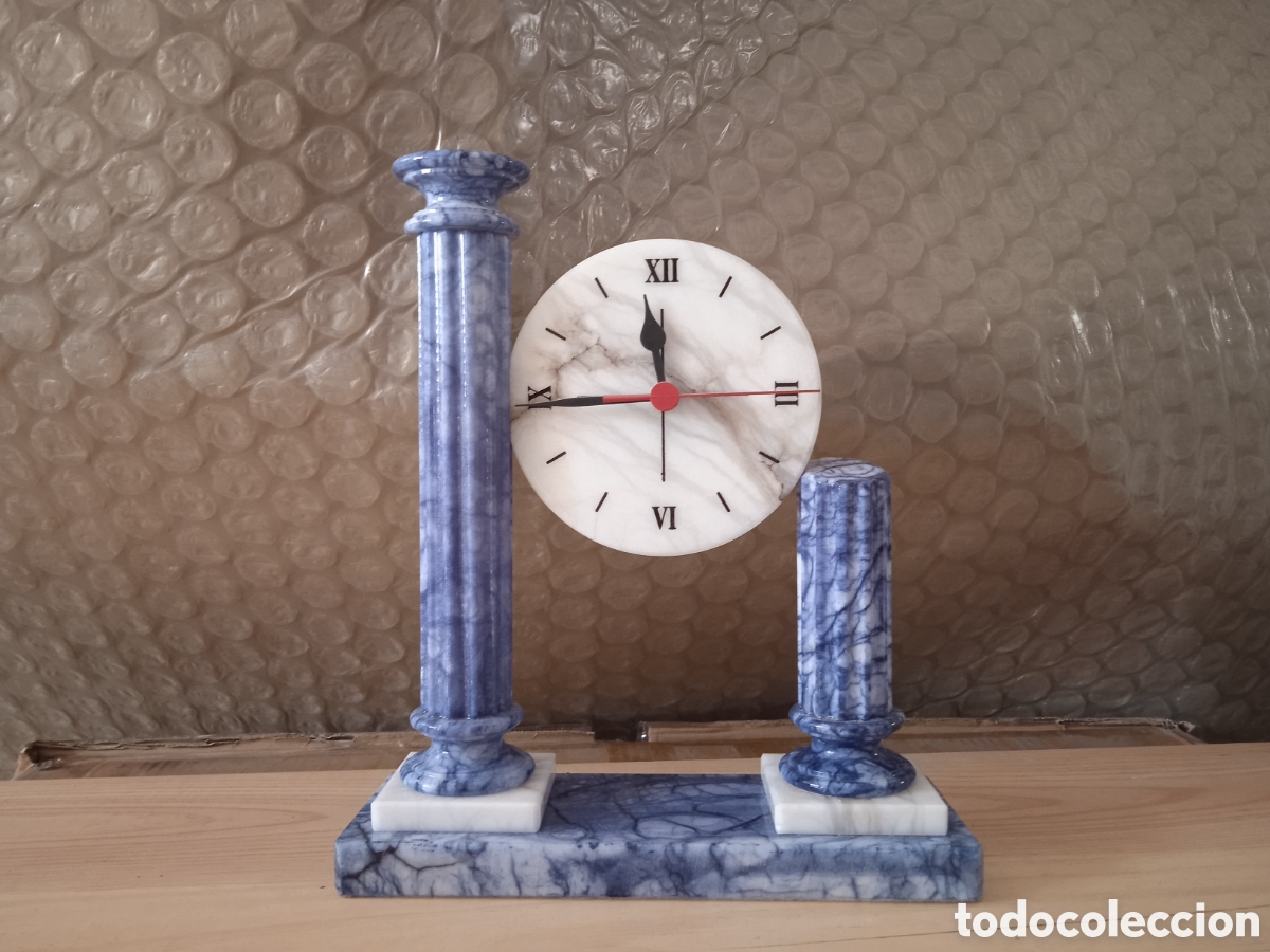 Relojes de carga manual: Reloj de alabastro azul - Foto 1