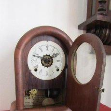 Relojes de carga manual: ANTIGUO RELOJ DE MESA MECÁNICO AMERICANO CON CAMPANADAS Y REPIQUE DE ALARMA AÑO 1871 1880 Y FUNCIONA