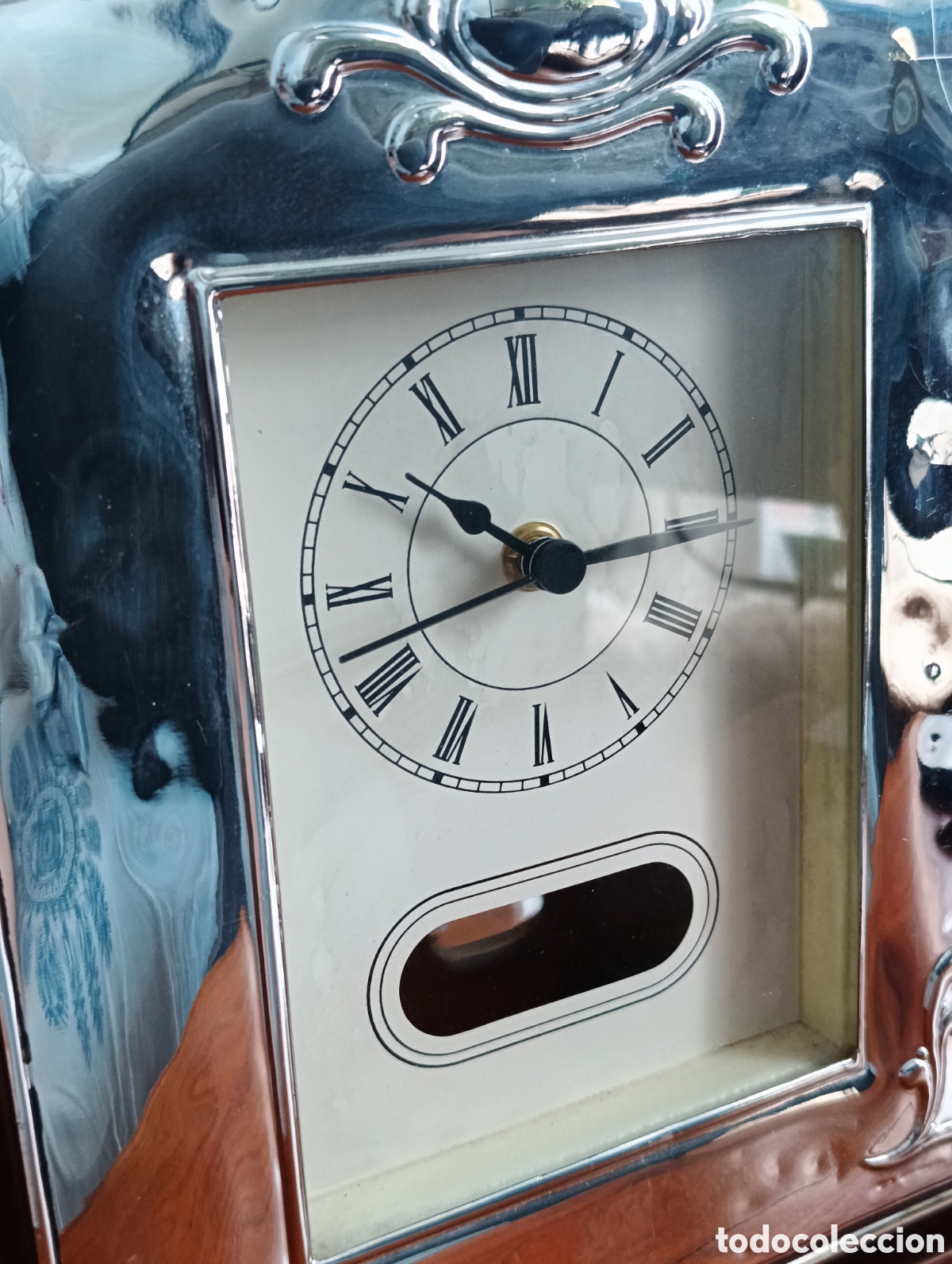 Relojes de carga manual: Reloj de sobremesa con frontal plata - Foto 2