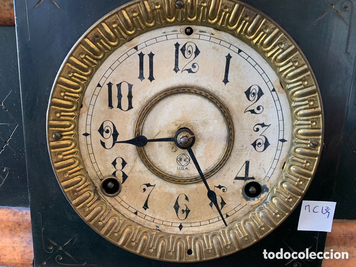 Relojes de carga manual: Reloj de mesa americano S. Thomas - Foto 4