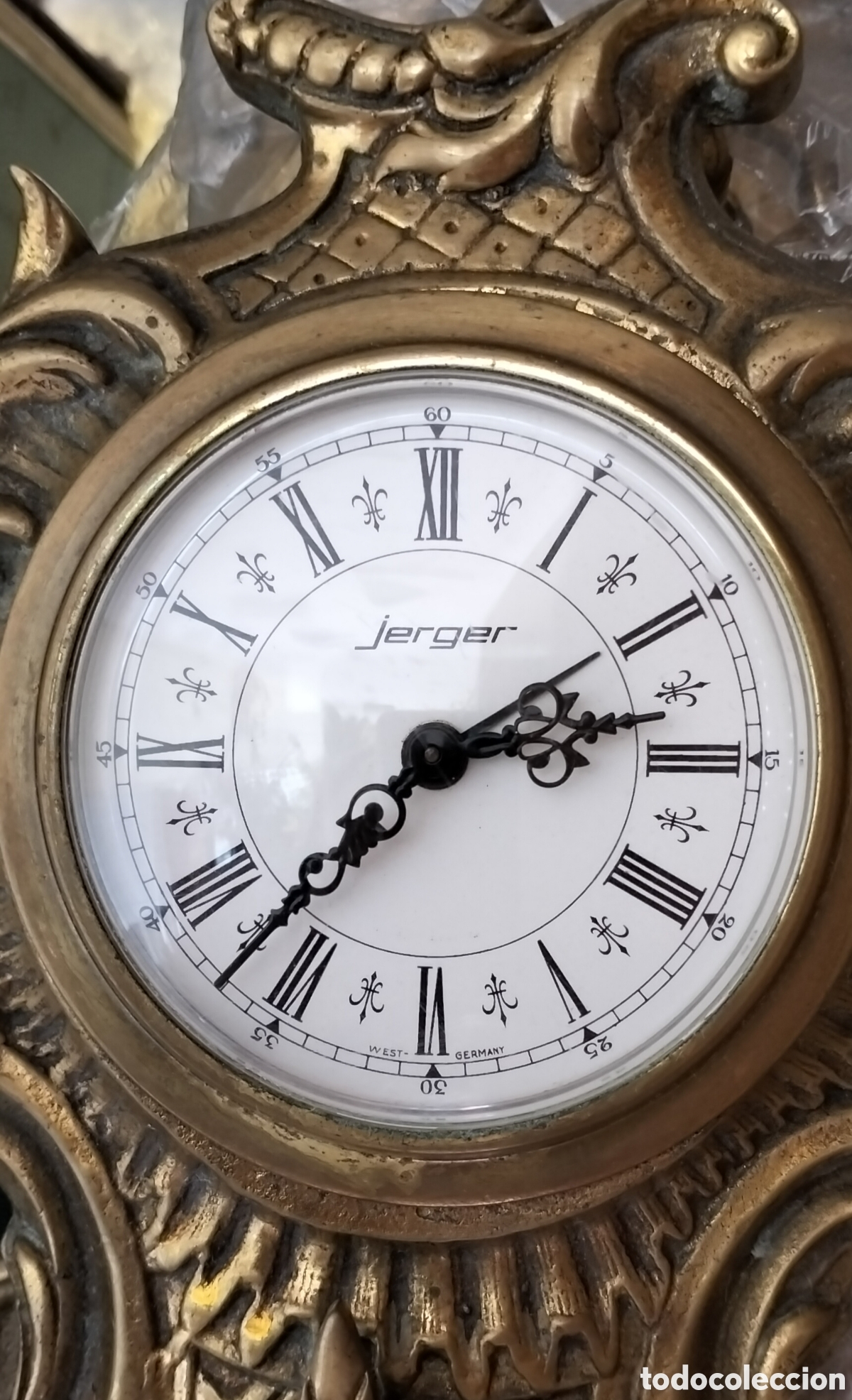Relojes de carga manual: Reloj de bronce jinete a caballo.. - Foto 4