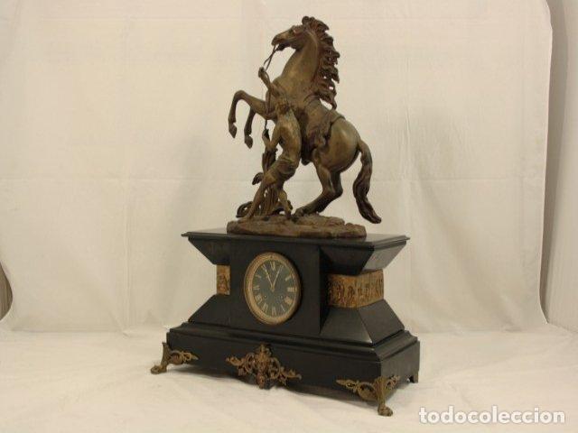 Relojes de carga manual: Pendule fin XIX&egrave;me chevaux de Marly - Foto 6