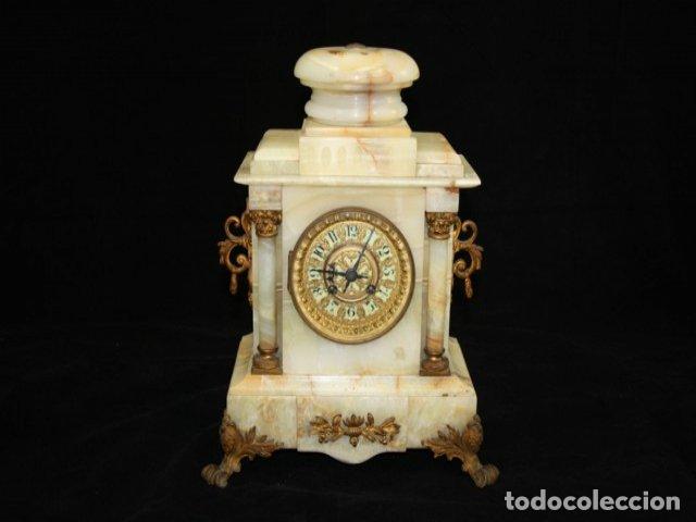 Relojes de carga manual: Pendule de chemin&eacute;e en onyx et bronze - Foto 5