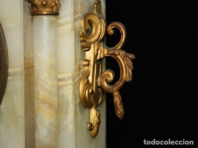 Relojes de carga manual: Pendule de chemin&eacute;e en onyx et bronze - Foto 7