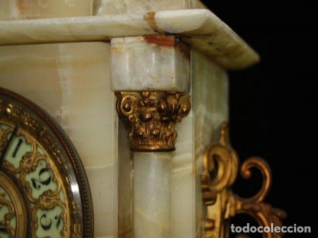 Relojes de carga manual: Pendule de chemin&eacute;e en onyx et bronze - Foto 8