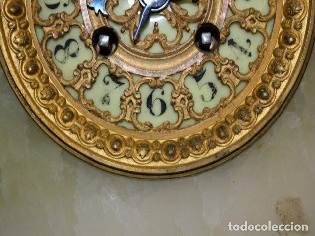 Relojes de carga manual: Pendule de chemin&eacute;e en onyx et bronze - Foto 10