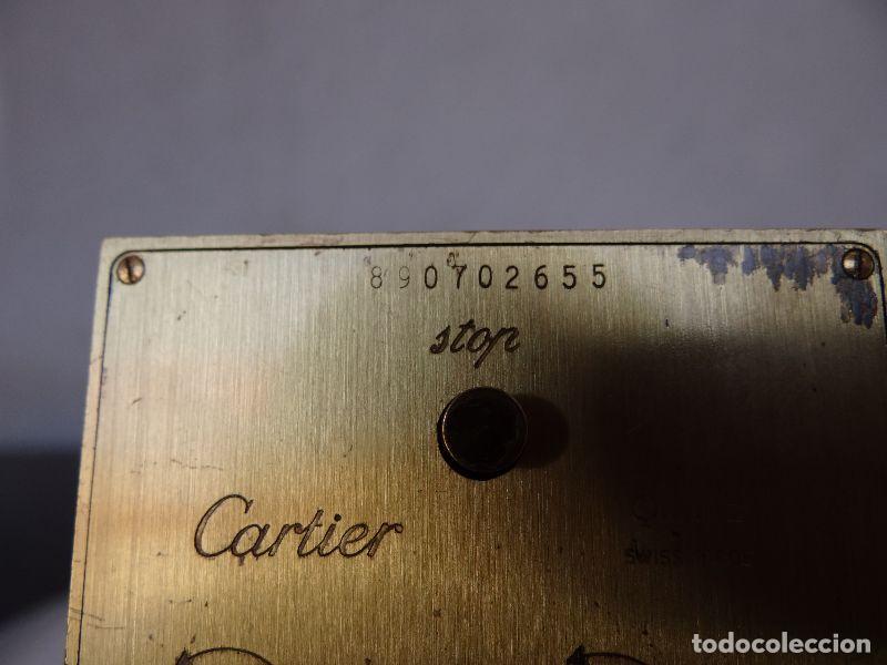 Relojes de carga manual: Pendule de table &agrave; quartz en bronze par Cartier &agrave; Paris - Foto 8