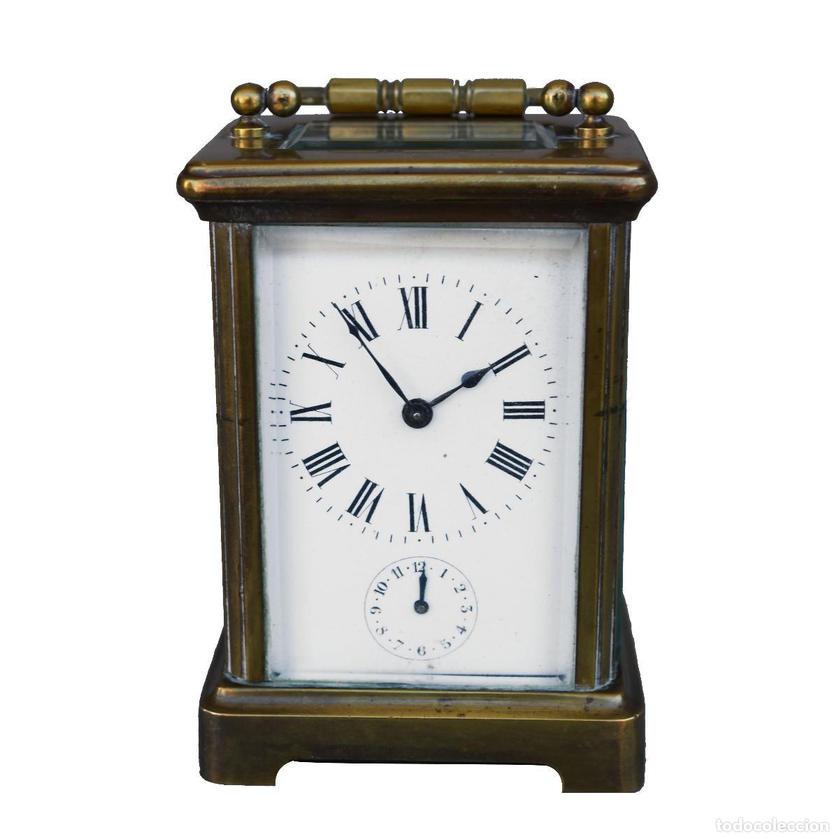 Relojes de carga manual: Pendulette de voyage 1900 bronze - Foto 1