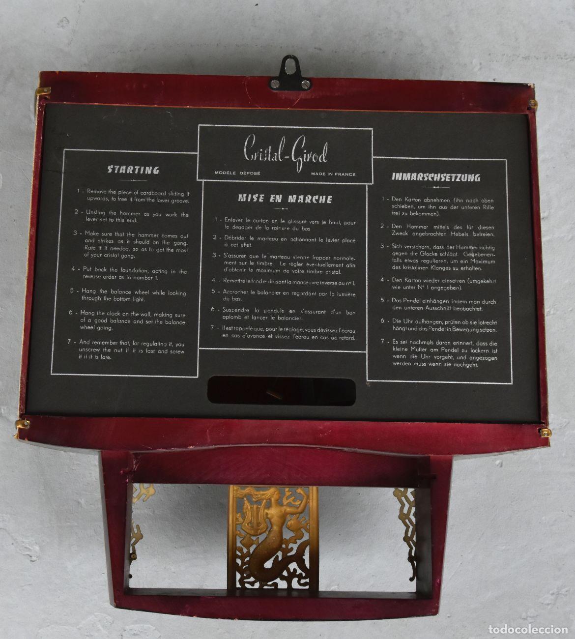 Relojes de carga manual: Pendule Cristal-Giroud 1950 - Foto 5