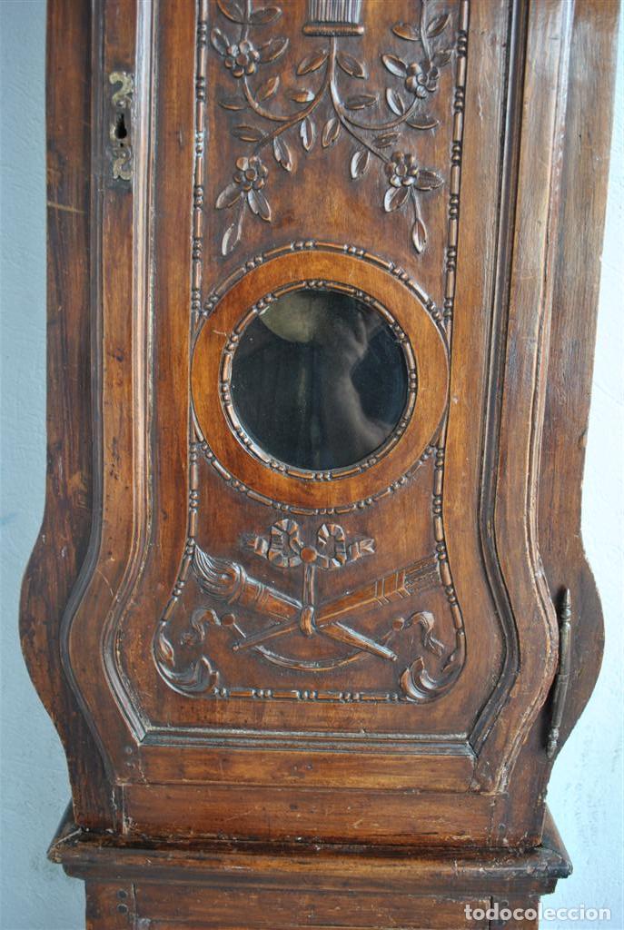 Relojes de carga manual: Pendule comtoise proven&ccedil;ale en noyer XIX&egrave;me - Foto 3