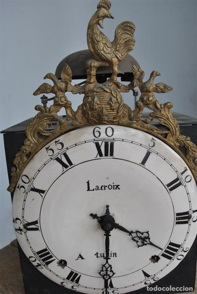 Relojes de carga manual: Pendule comtoise proven&ccedil;ale en noyer XIX&egrave;me - Foto 9