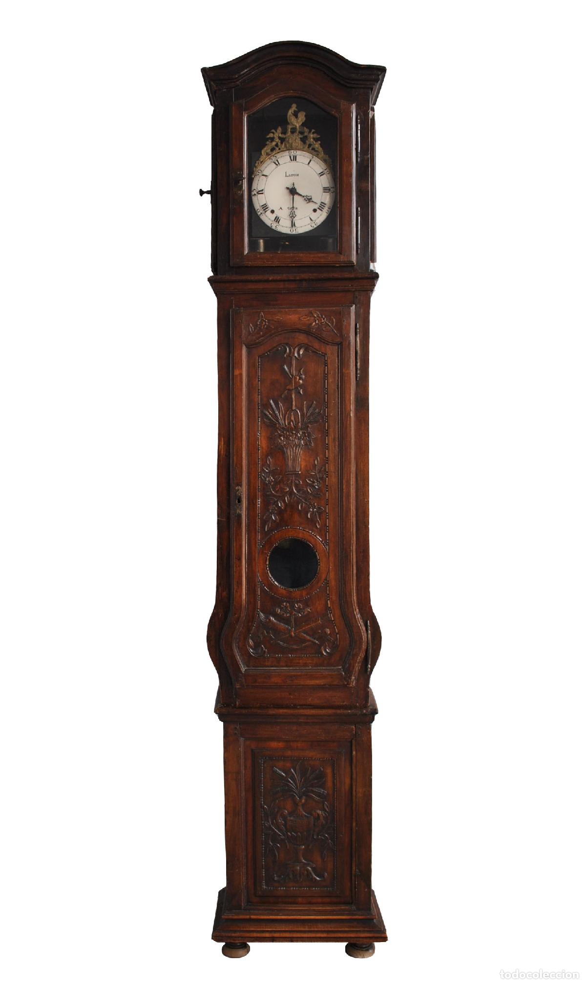 Relojes de carga manual: Pendule comtoise proven&ccedil;ale en noyer XIX&egrave;me - Foto 1