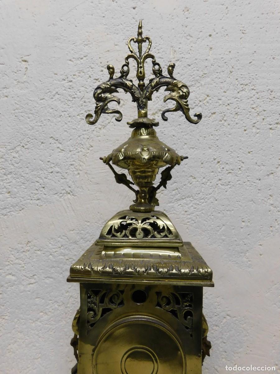 Relojes de carga manual: RELOJ SOBREMESA BRONCE CON CANDELABROS - Foto 15