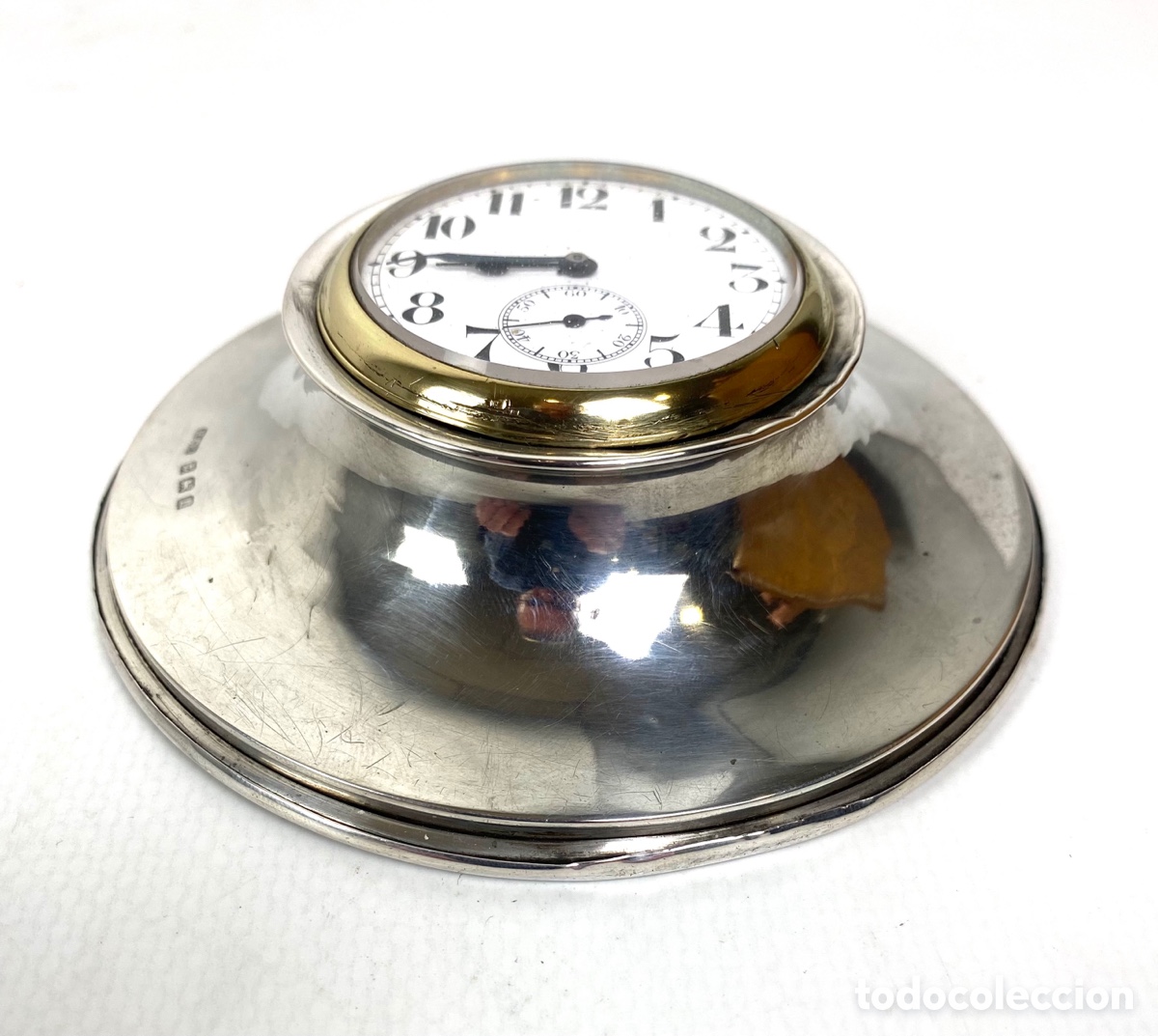 Relojes de carga manual: RELOJ DE SOBREMESA DE PLATA - INGLATERRA - Foto 2