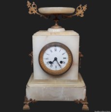 Relojes de carga manual: RELOJ DE SOBREMESA - ART DÉCO - PRINCIPIOS SIGLO XX - MÁRMOL - L. BARBASTE - PARIS - CON LLAVE