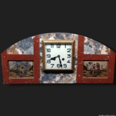 Relojes de carga manual: RELOJ DE SOBREMESA - ART DÉCO - PRINCIPIOS SIGLO XX - MÁRMOL - RELOJ FRANCÉS - CARGA MANUAL