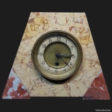Relojes de carga manual: RELOJ DE SOBREMESA - ART DÉCO - PRINCIPIOS SIGLO XX - MÁRMOL - RELOJ FRANCÉS - CARGA MANUAL