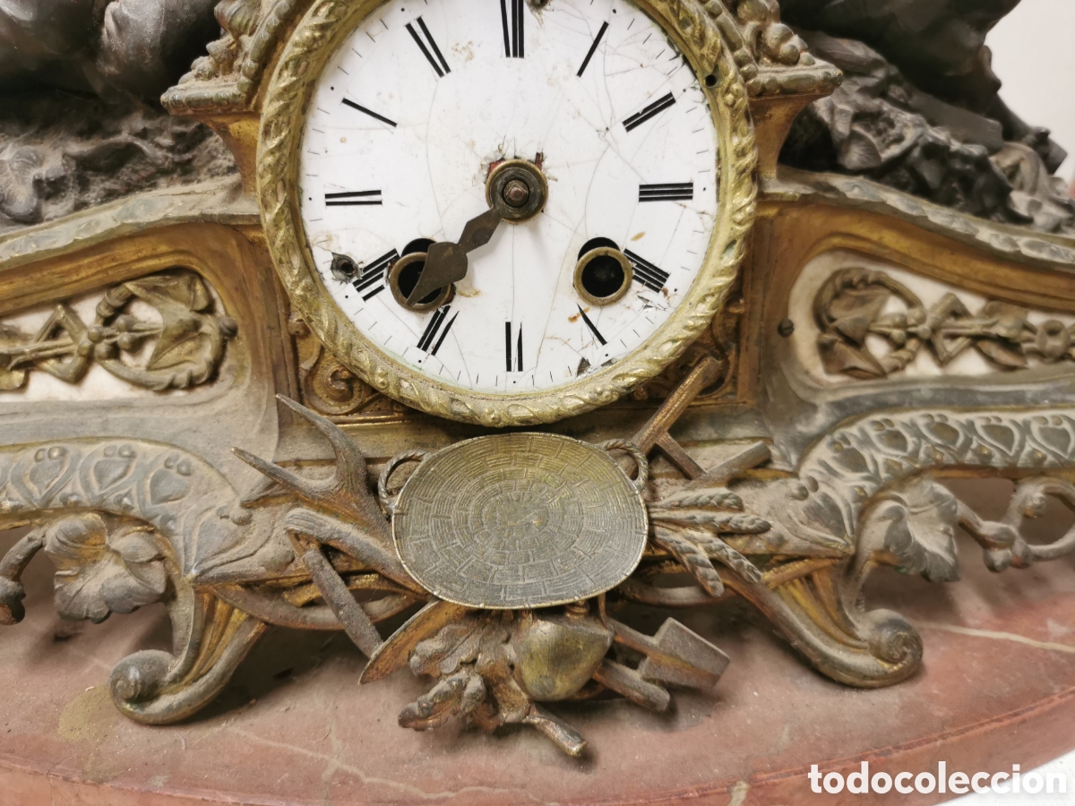 Relojes de carga manual: Reloj de sobremesa antiguo. - Foto 6