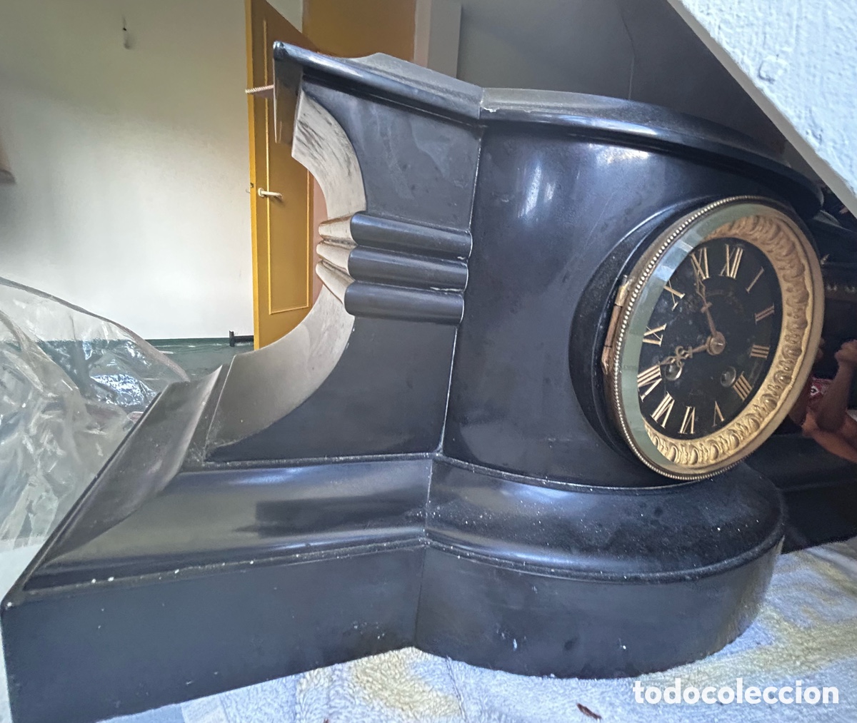 Relojes de carga manual: Reloj de m&aacute;rmol negro - Foto 2