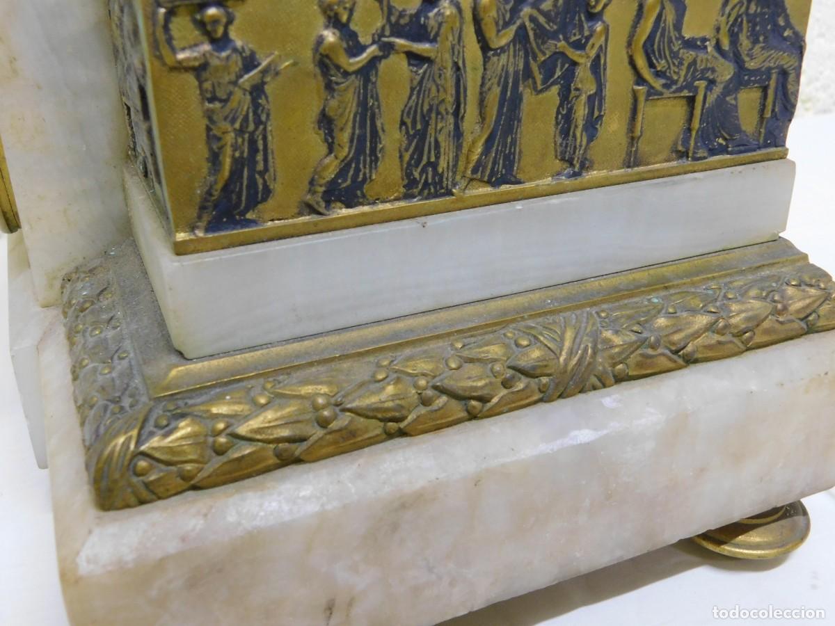 Relojes de carga manual: RELOJ DE SOBREMESA - BRONCE Y ALABASTRO - Foto 20