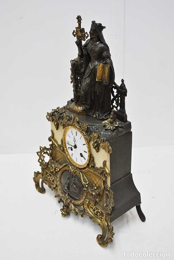 Relojes de carga manual: RELOJ DE MESA BRONCE Y M&Aacute;RMOL - Foto 6