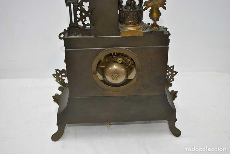 Relojes de carga manual: RELOJ DE MESA BRONCE Y M&Aacute;RMOL - Foto 9