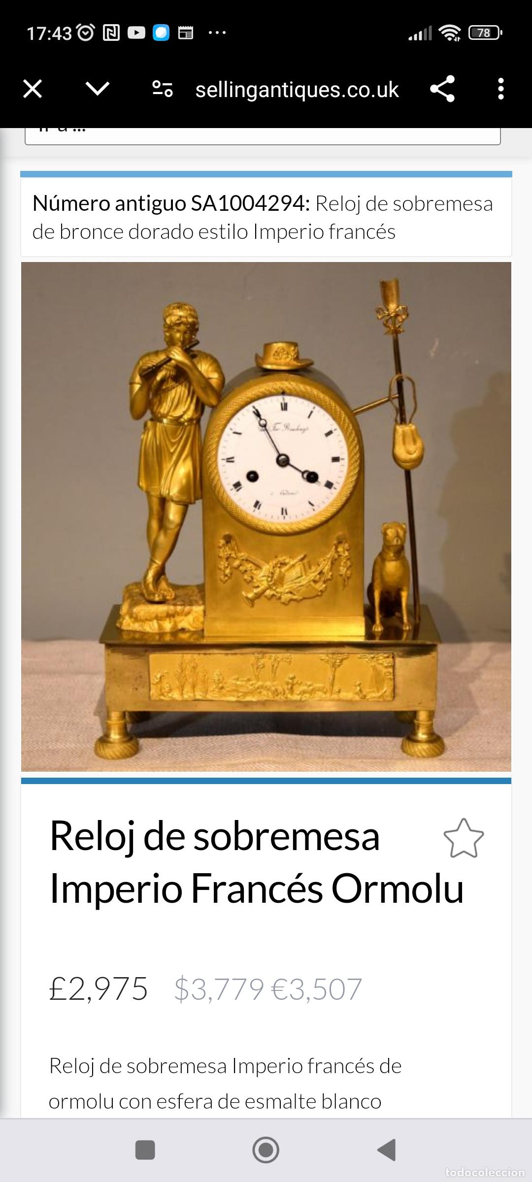 Relojes de carga manual: Reloj imperio.S.XIX. - Foto 30