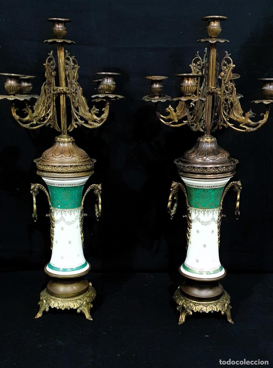 Relojes de carga manual: Reloj y candelabros a juego - Foto 11