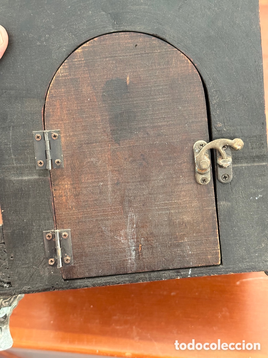 Relojes de carga manual: Antigua caja para reloj, madera - Foto 4