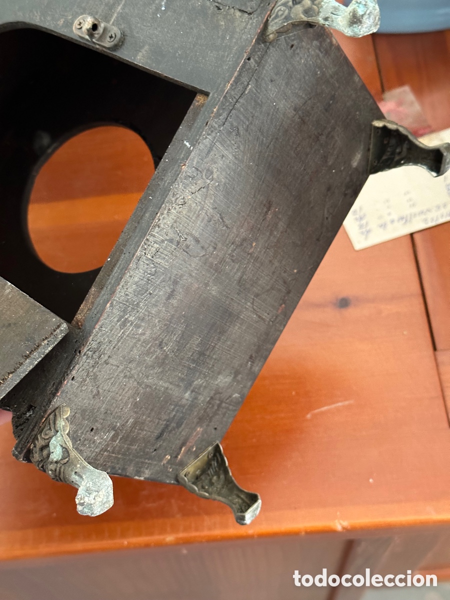 Relojes de carga manual: Antigua caja para reloj, madera - Foto 6
