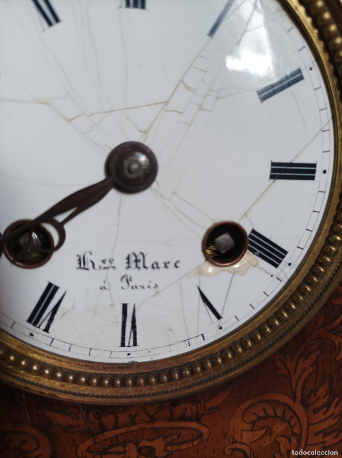 Relojes de carga manual: Reloj de sobremesa marqueteria. - Foto 2