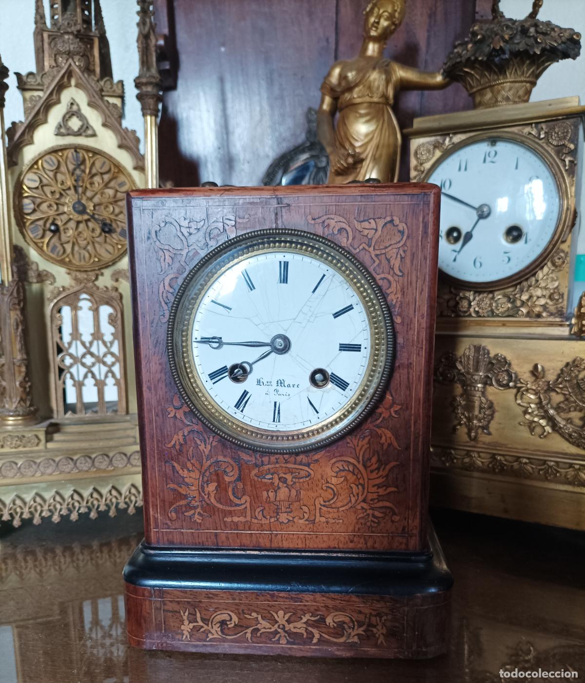 Relojes de carga manual: Reloj de sobremesa marqueteria. - Foto 21