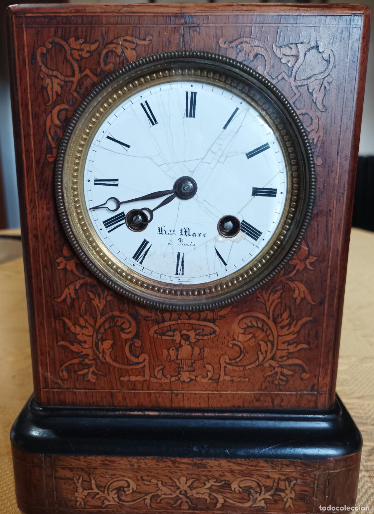 Relojes de carga manual: Reloj de sobremesa marqueteria. - Foto 24