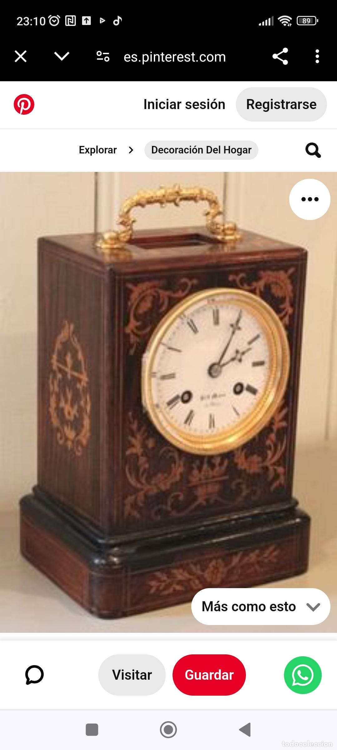 Relojes de carga manual: Reloj de sobremesa marqueteria. - Foto 26