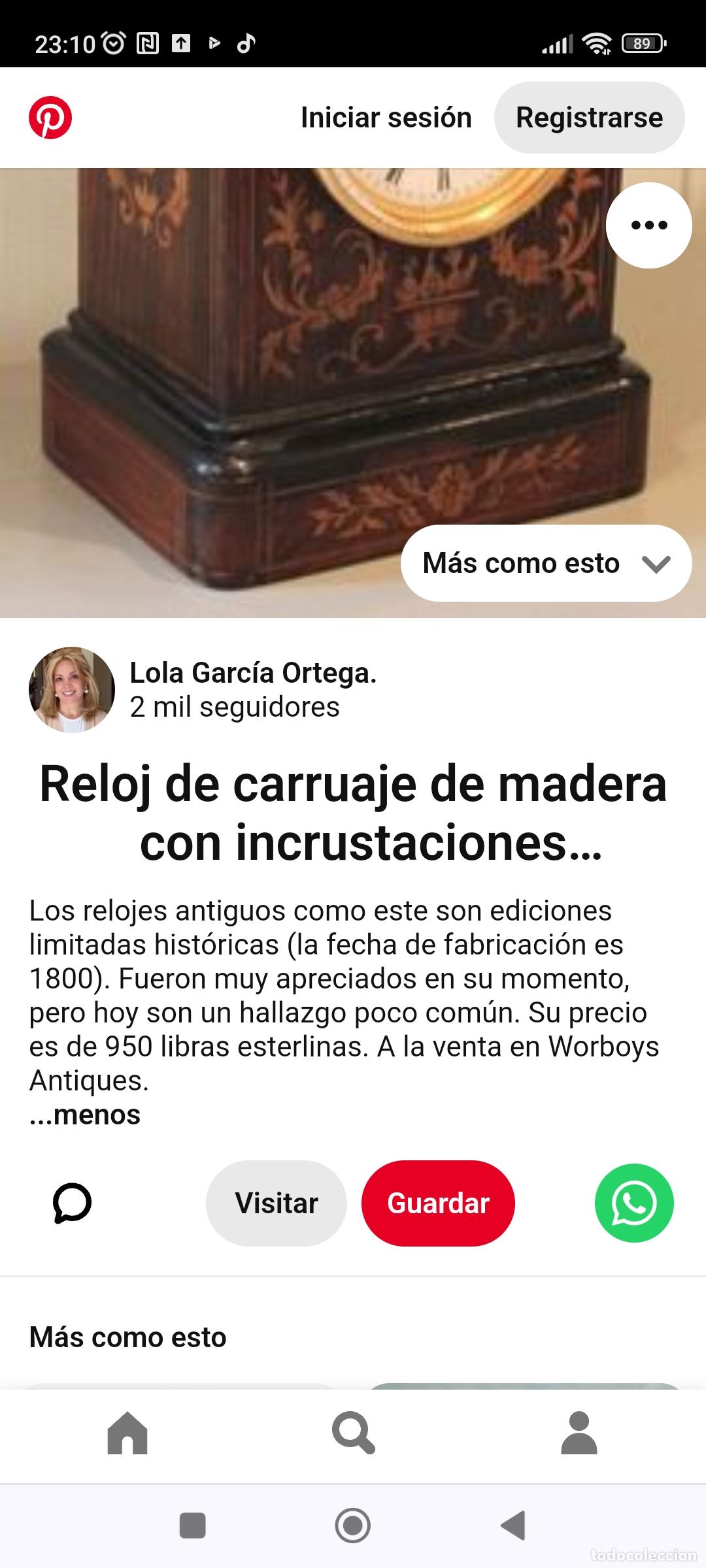 Relojes de carga manual: Reloj de sobremesa marqueteria. - Foto 27
