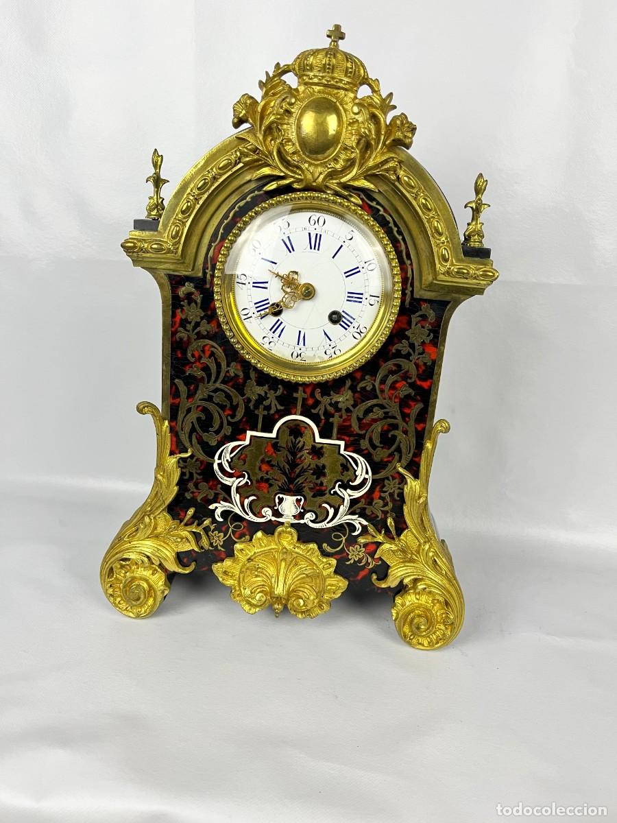Relojes de carga manual: reloj de marqueteria de bul frances - Foto 3