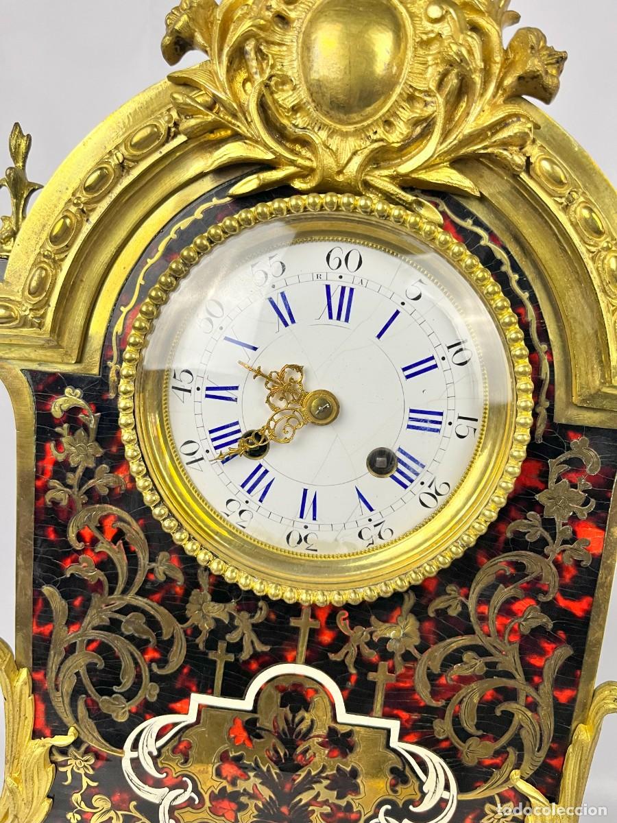 Relojes de carga manual: reloj de marqueteria de bul frances - Foto 5