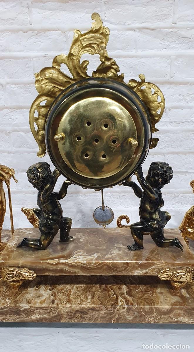 Relojes de carga manual: Reloj de sobremesa en bronce y m&aacute;rmol - Foto 10