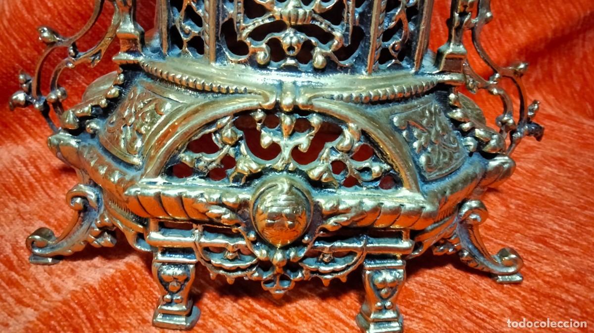 Relojes de carga manual: antiguo reloj de bronce macizo - Foto 14