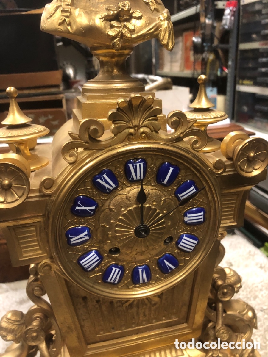Relojes de carga manual: Reloj antiguo de sobremesa - Foto 4