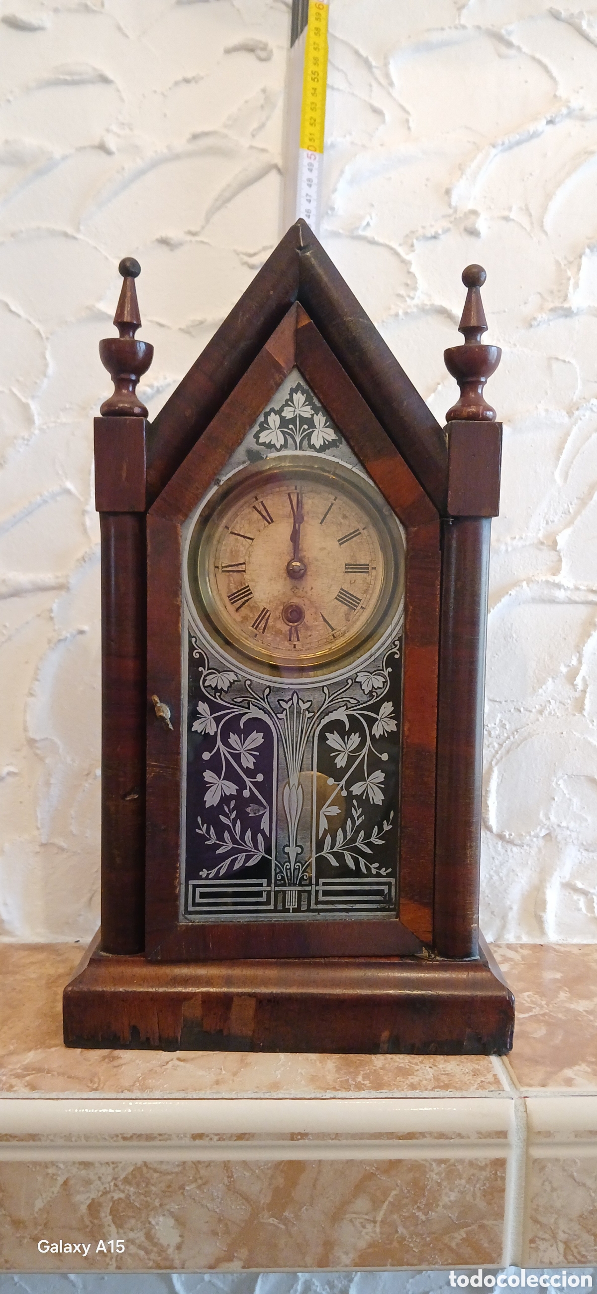 Relojes de carga manual: Antiguo reloj Ansonia de sobremesa