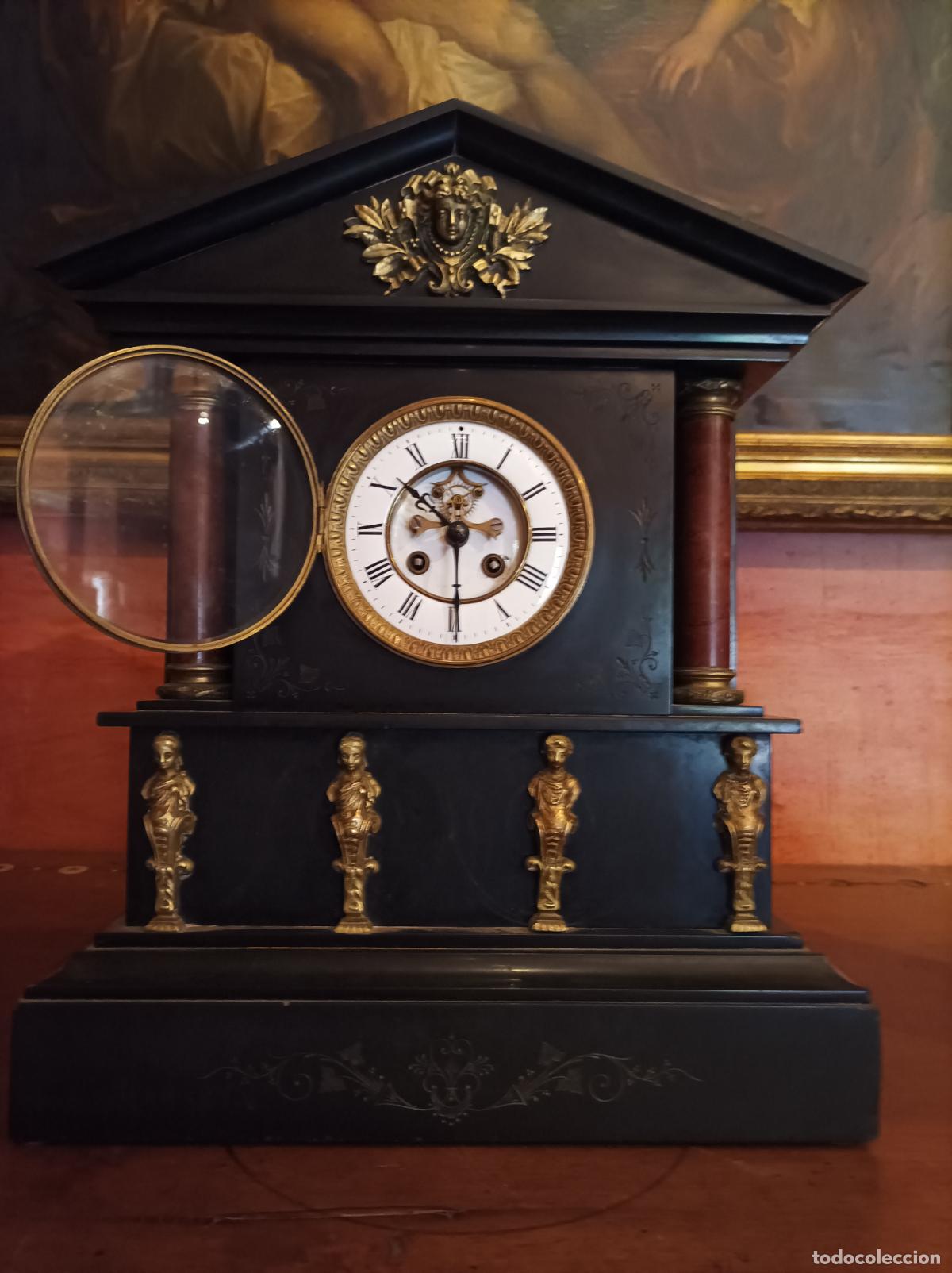 Relojes de carga manual: Reloj de sobremesa Del S XIX. - Foto 6